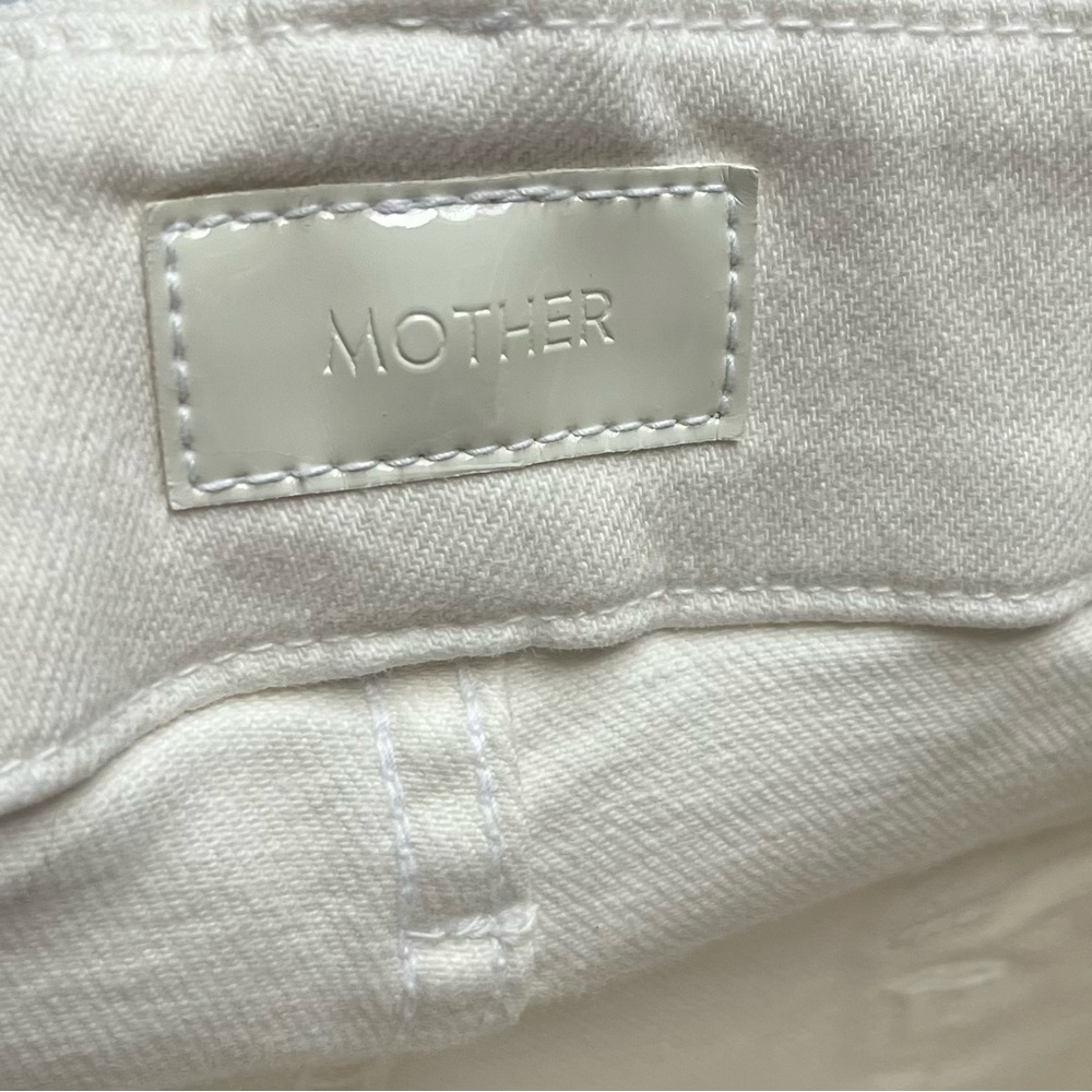 MOTHER Denim Jeans The Patch Pocket Private Ankle Fray Sz 31 Cream Puffs EUC - Picture 3 of 16